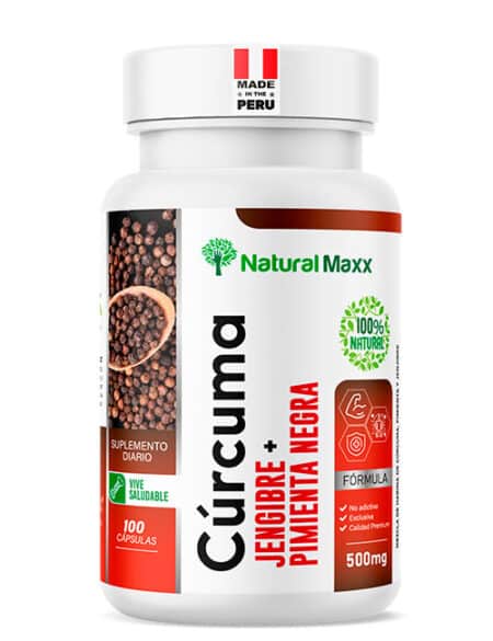 Naturalmaxx®Curcuma + piemienta negra + jenjibre 100 capsulas