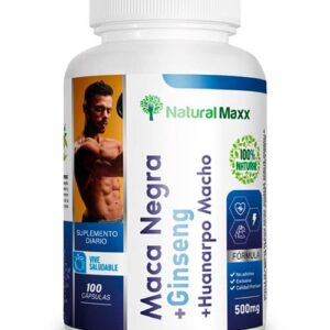 Naturalmaxx® Maca negra+ ginseng+ huanarpo macho capsulas