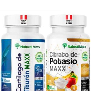 Pack Duo Cartilago de tiburon + Citrato de Potasio 100 capsulas Naturalmaxx®