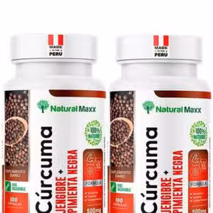 Pack Duo Curcuma + pimienta y jenjibre 100 capsulas Naturalmaxx®
