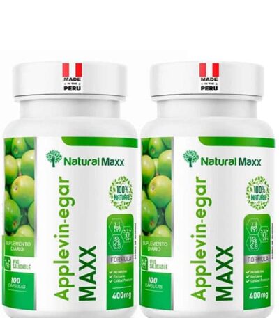 Pack Duo APPLE VINAGER(vinagre de manzana) 100 capsulas Naturalmaxx®